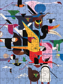 Charley Harper Puzzle Set, 2 double-sided 120-piece puzzles, Pomegranate