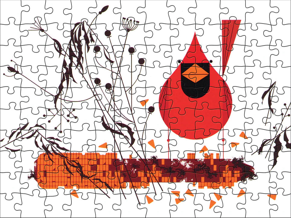 Charley Harper Puzzle Set, 2 double-sided 120-piece puzzles, Pomegranate