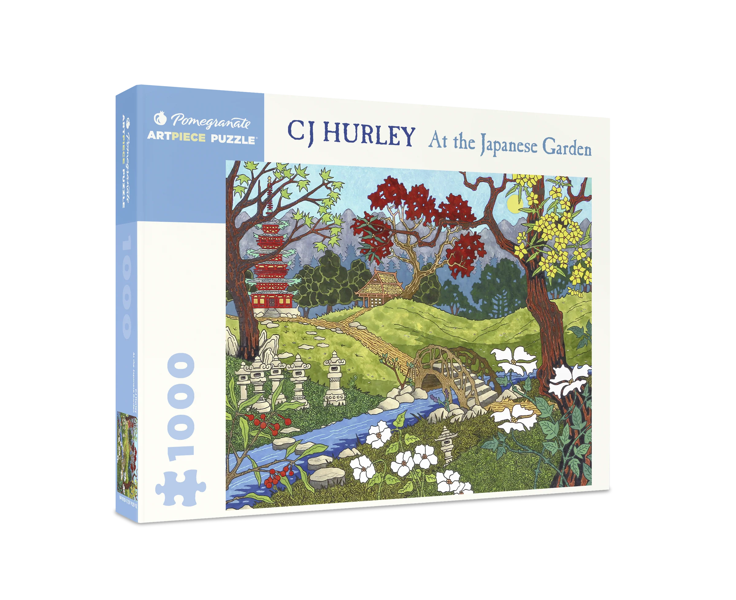 At the Japanese Garden - CJ Hurley, 1000-piece puzzle, Pomegranate