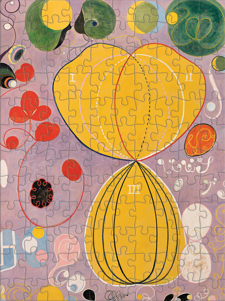 Hilma AF Klint Puzzle set, 2 double-sided 120-piece puzzles, Pomegranate