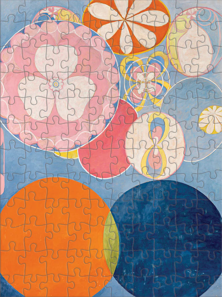 Hilma AF Klint Puzzle set, 2 double-sided 120-piece puzzles, Pomegranate