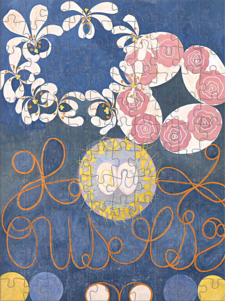 Hilma AF Klint Puzzle set, 2 double-sided 120-piece puzzles, Pomegranate