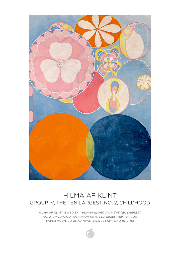 Hilma AF Klint Puzzle set, 2 double-sided 120-piece puzzles, Pomegranate