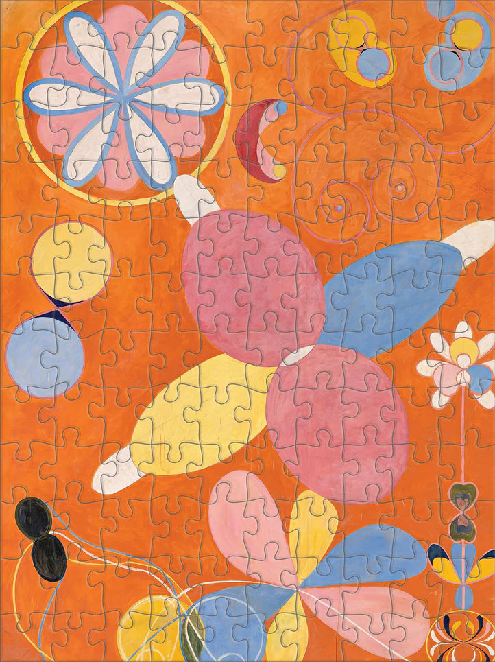 Hilma AF Klint Puzzle set, 2 double-sided 120-piece puzzles, Pomegranate