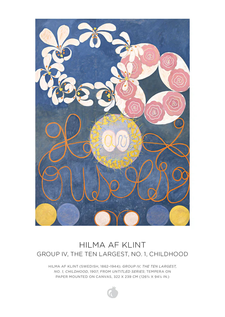 Hilma AF Klint Puzzle set, 2 double-sided 120-piece puzzles, Pomegranate