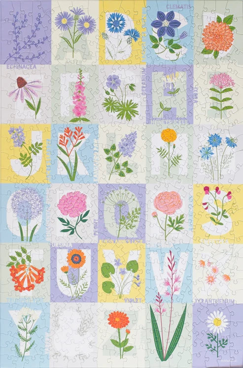 ABC Flowers, 500-piece puzzle, Oakland Puzzle Company