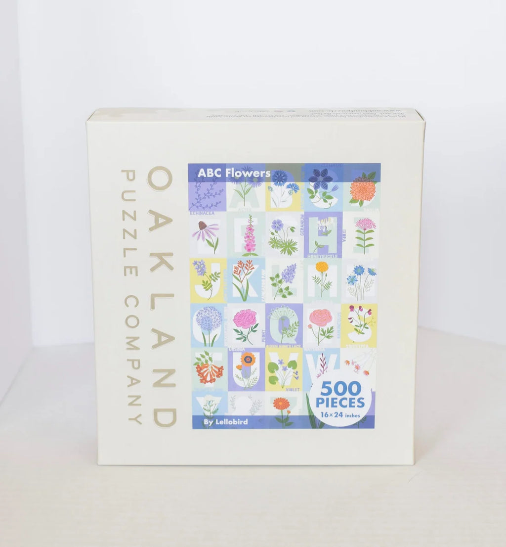 ABC Flowers, 500-piece puzzle, Oakland Puzzle Company