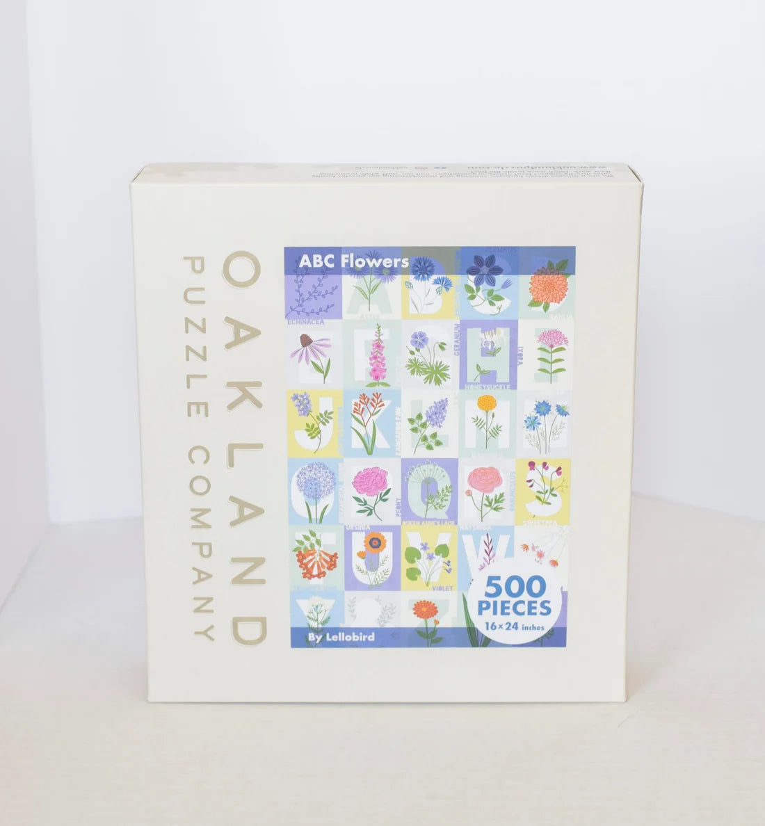 ABC Flowers, 500-piece puzzle, Oakland Puzzle Company