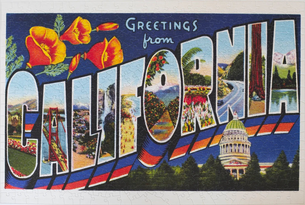 Greetings from California, 500-piece puzzle, Oakland Puzzle Company