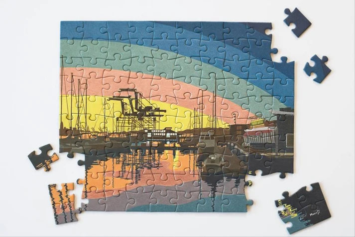 Oakland Sunset, 100-piece mini puzzle, Oakland Puzzle Company