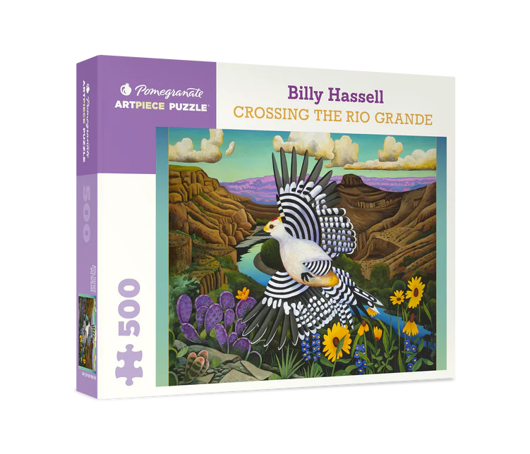 Crossing the Rio Grande - Billy Hassell, 500-piece puzzle, Pomegranate