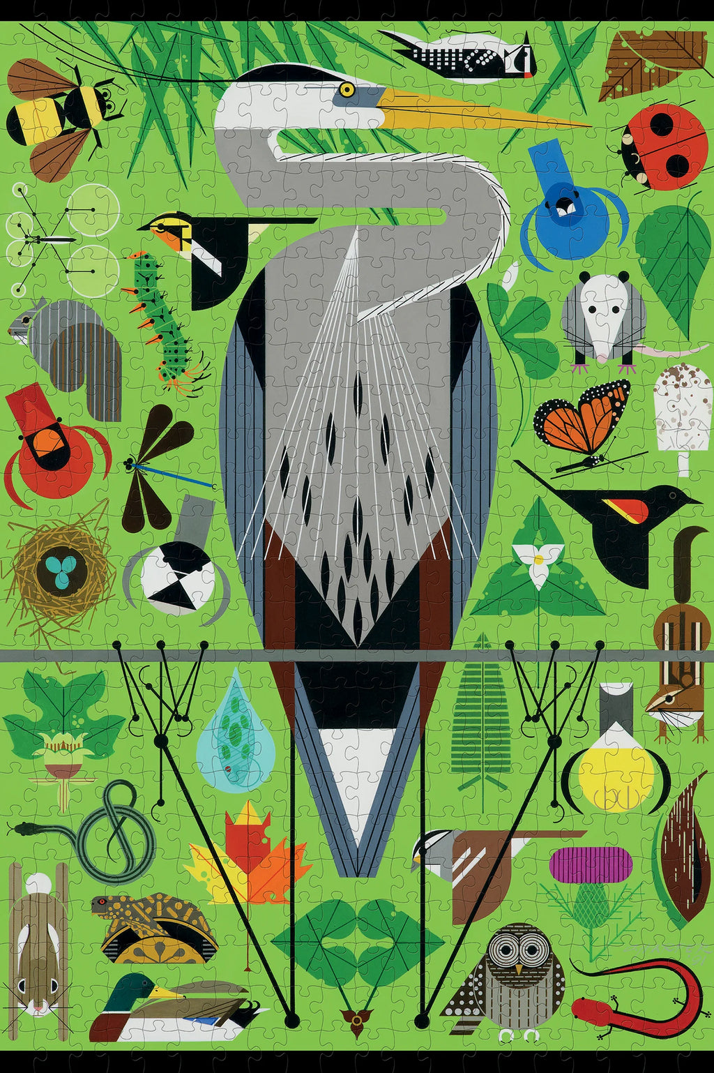 Secret Sanctuary - Charley Harper, 500-piece puzzle, Pomegranate