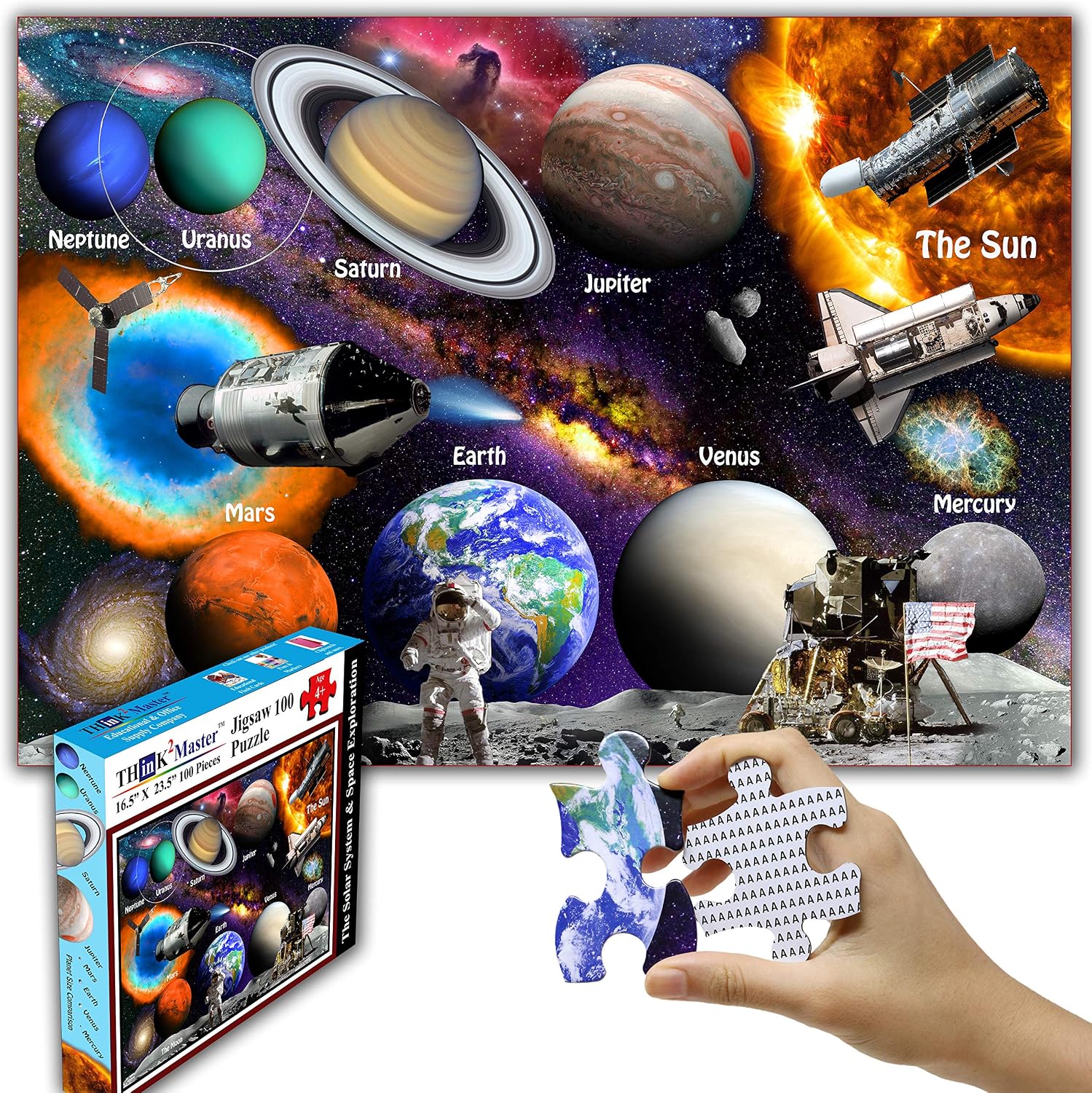 The Solar System and Space Exploration, 100-piece puzzle, Think2Master