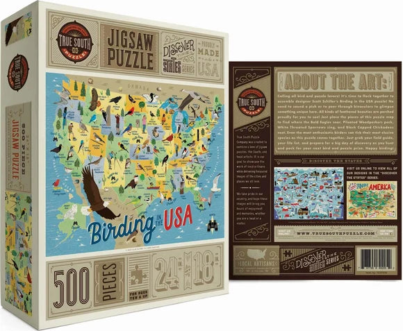 Birding in the USA, 500-piece puzzle, True South