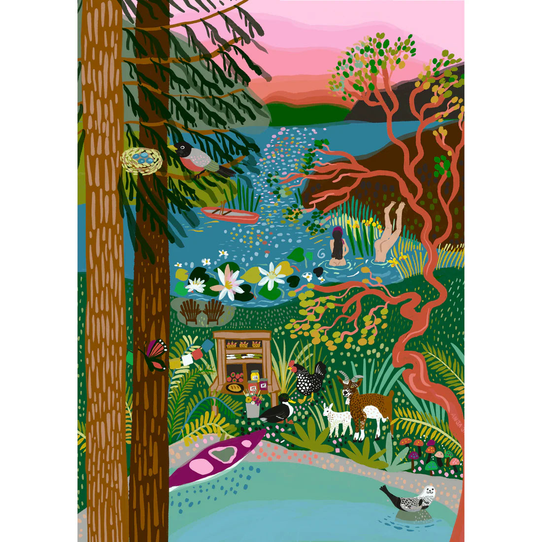 Salt Spring Island, 1000-piece puzzle, Villager