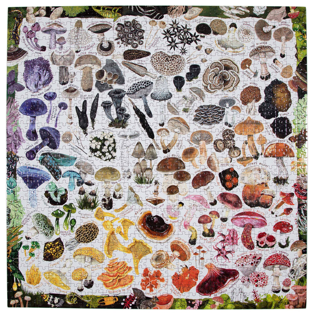 Mushroom Rainbow, 1000-piece puzzle, eeBoo