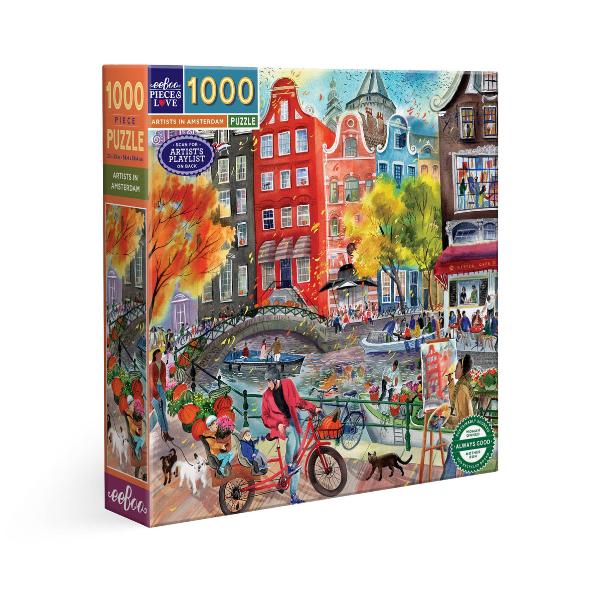 Artists in Amsterdam, 1000-piece puzzle, eeBoo