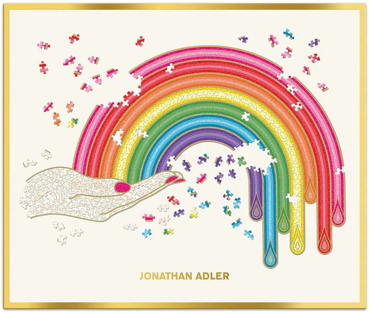 Jonathan Adler (Bright Catch), 750-piece shaped foil puzzle, Galison