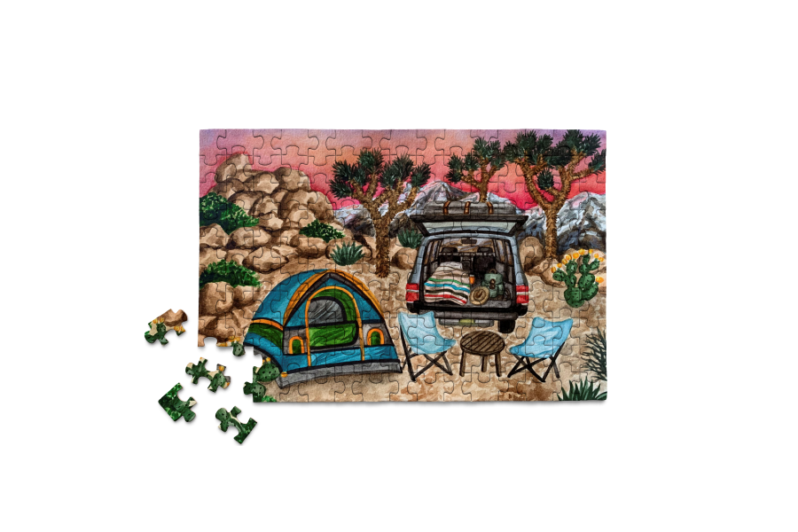 Joshua National Park - Camping, 150-piece mini puzzle, Micro Puzzles