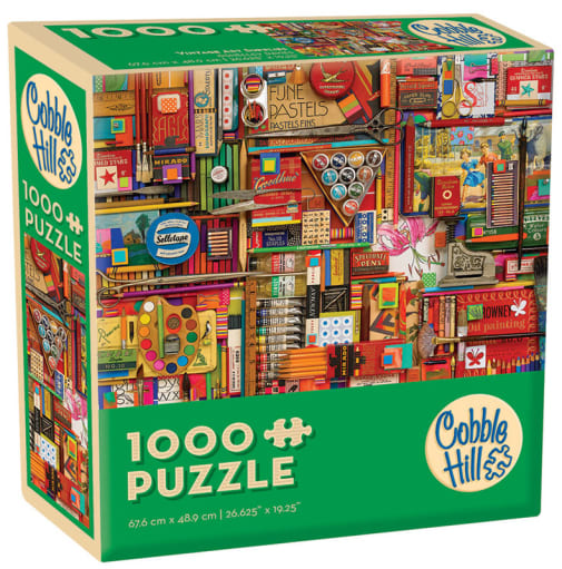 Vintage Art Supplies, 1000-piece puzzle, Cobble Hill