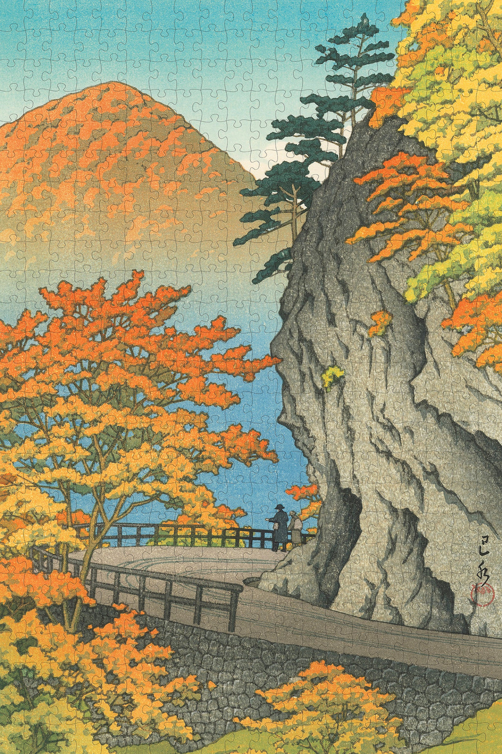 Autumn at Saruiwa - Kawase Hasui, 500-piece puzzle, Pomegranate