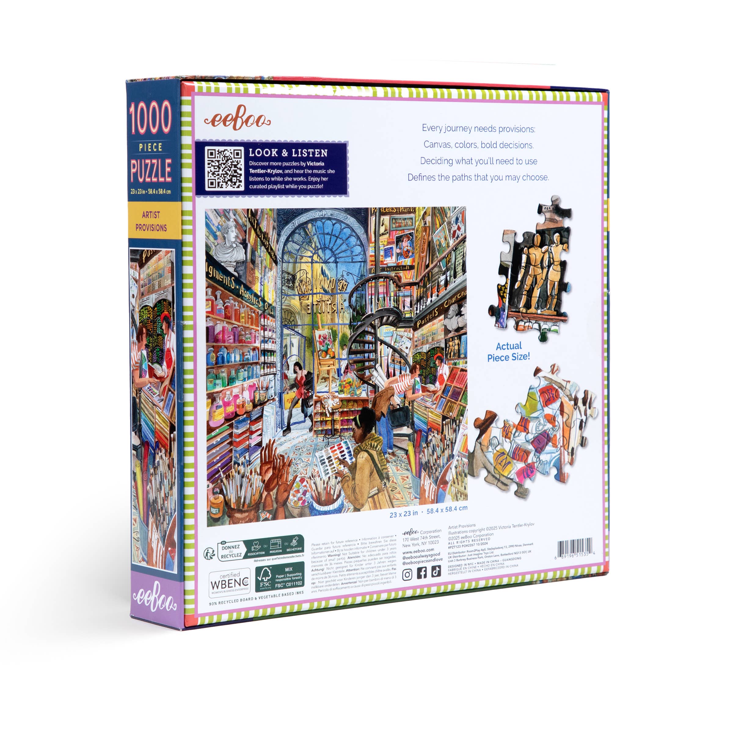 Artist Provisions, 1000-piece puzzle, eeBoo