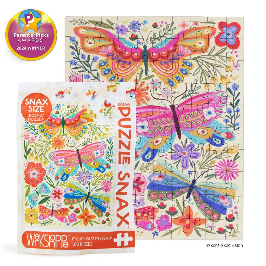Butterfly Floral, 100-piece puzzle, WerkShoppe