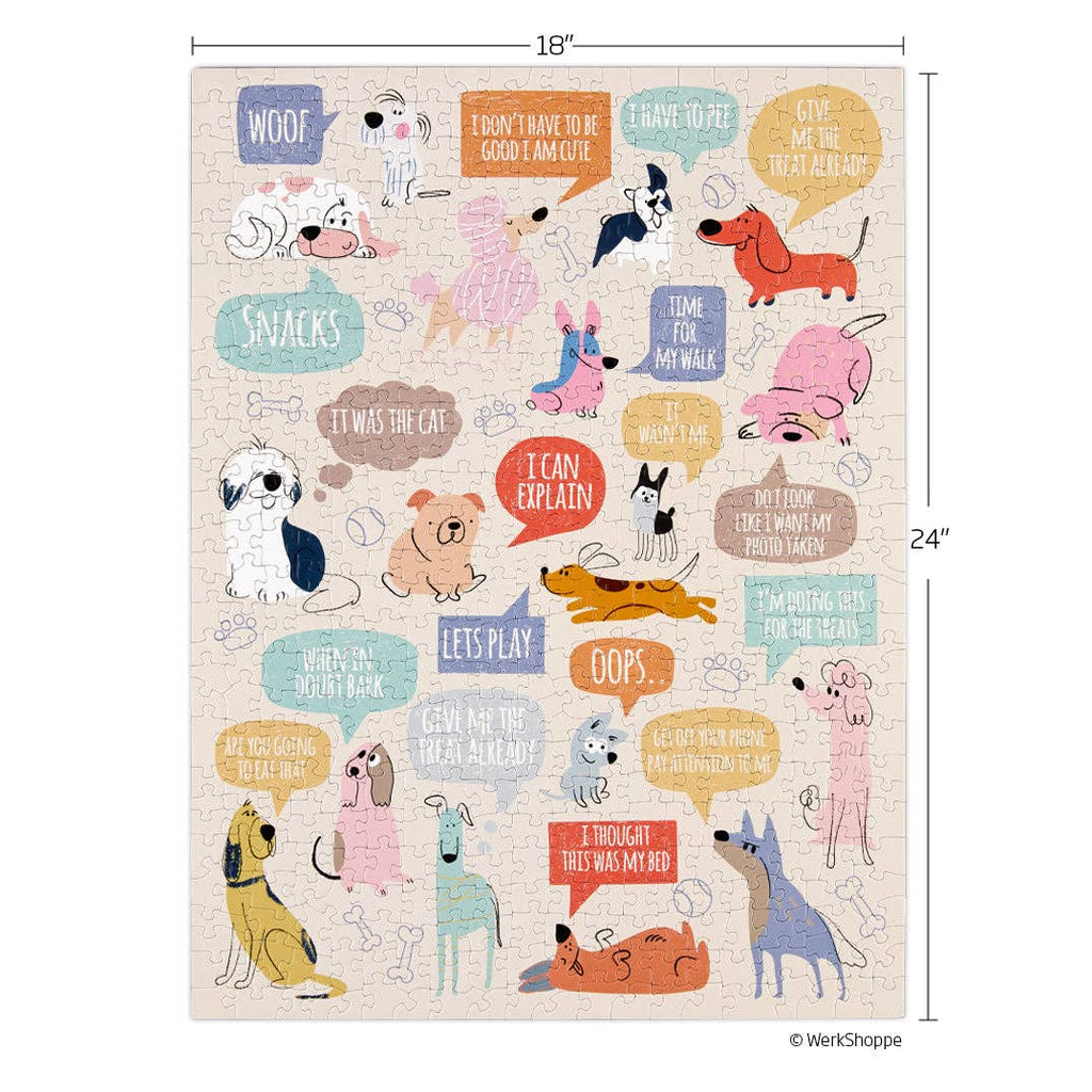 If Dogs Could Talk, 500-piece puzzle, WerkShoppe