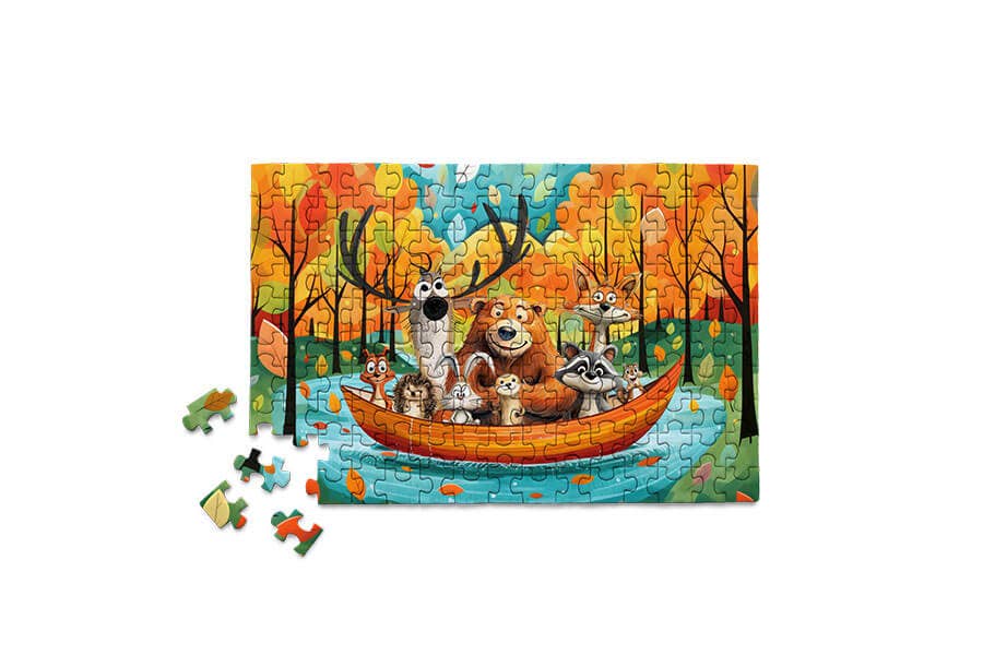 Canoe Critters, 150-piece mini puzzle, Micro Puzzles