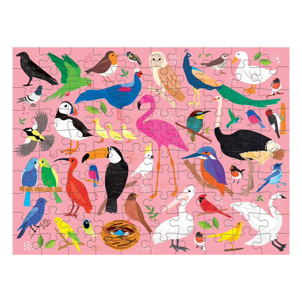 Bugs & Birds, 100-piece kids' double-sided puzzle, Mudpuppy