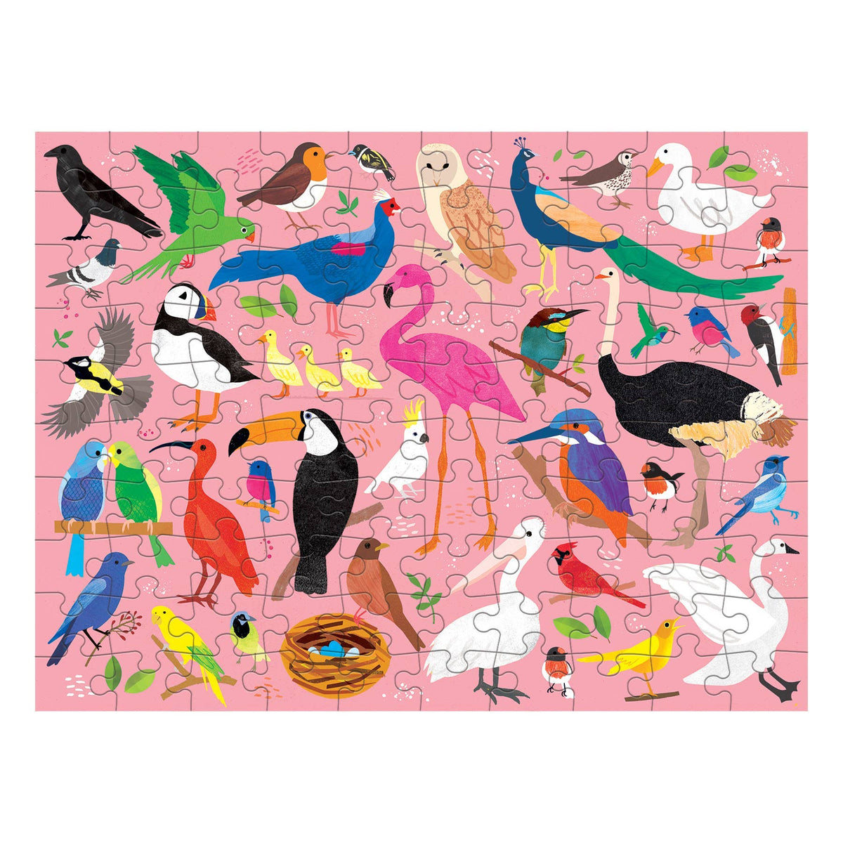 Bugs & Birds, 100-piece kids' double-sided puzzle, Mudpuppy