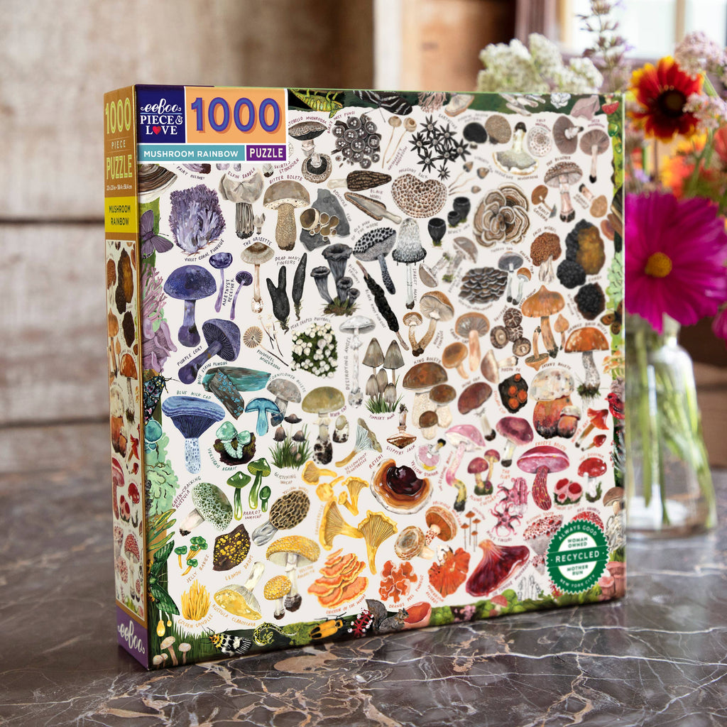 Mushroom Rainbow, 1000-piece puzzle, eeBoo