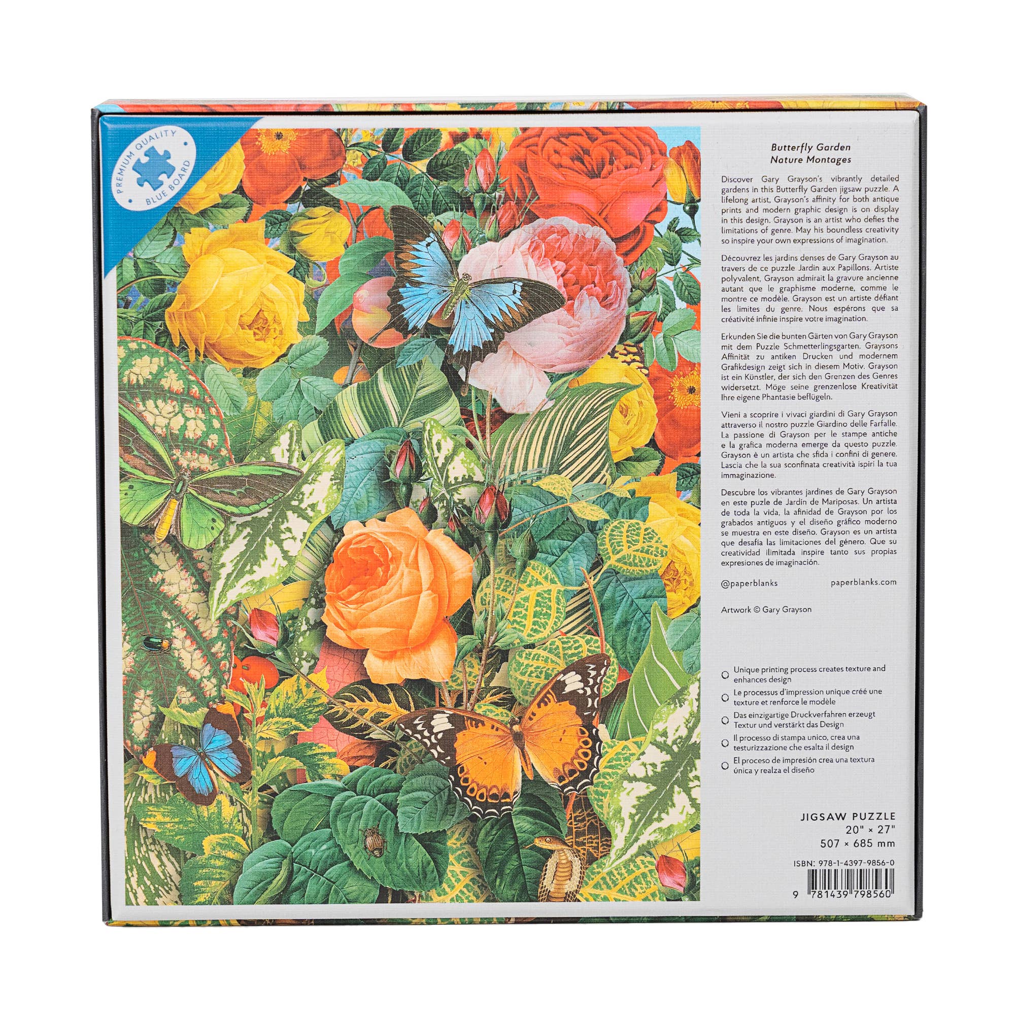 Butterfly Garden, 1000-piece foil-accented puzzle, Paperblanks