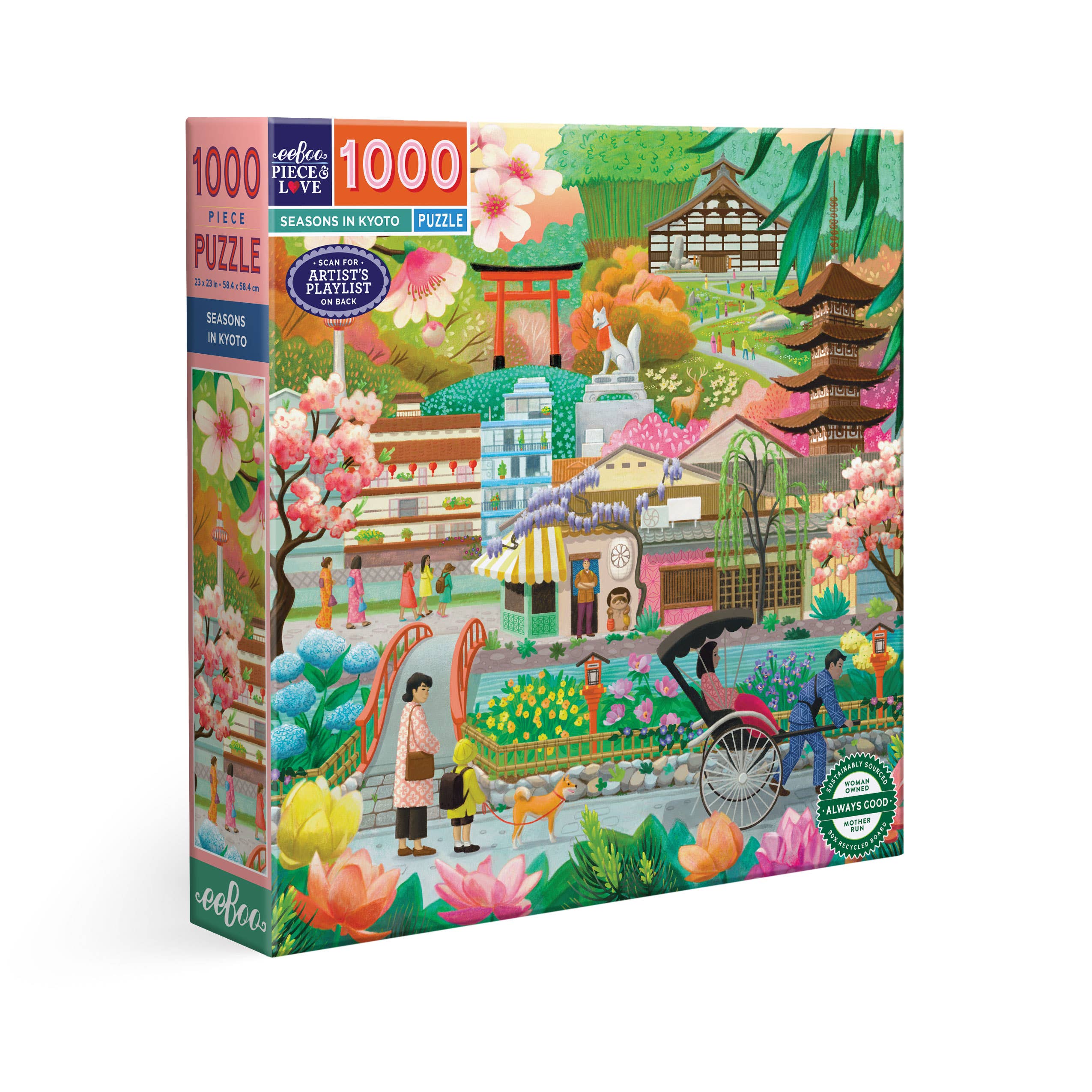 Seasons in Kyoto, 1000-piece puzzle, eeBoo
