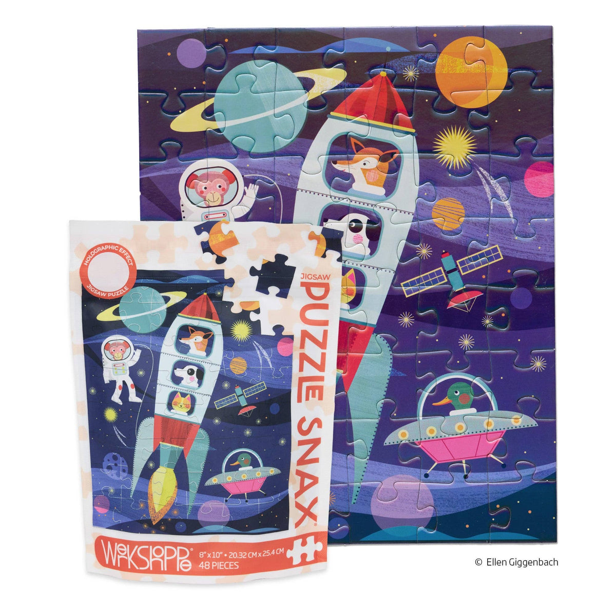 Space Explorers, 48-piece kids' puzzle, WerkShoppe