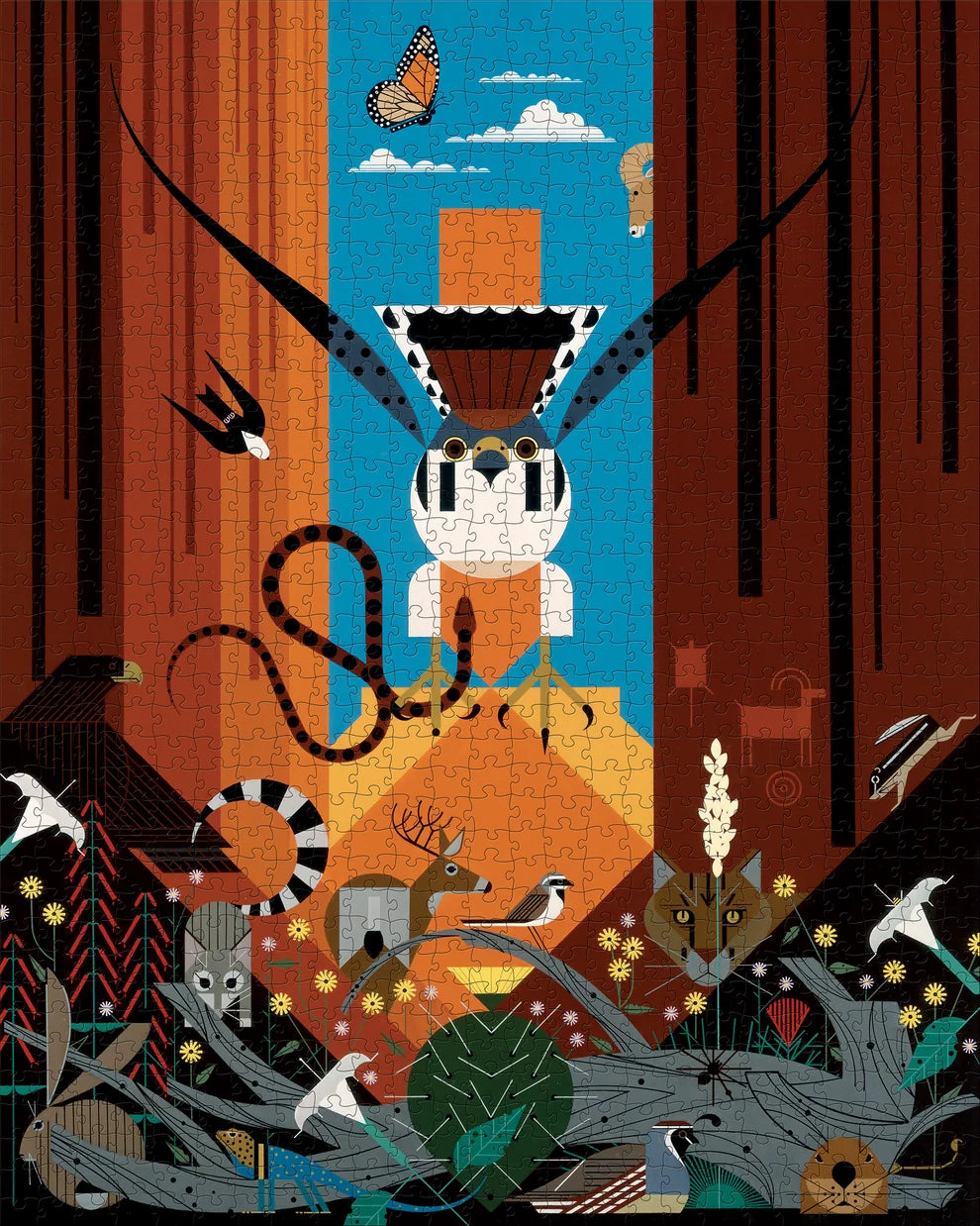 Canyon Country - Charley Harper, 1000-piece puzzle, Pomegranate