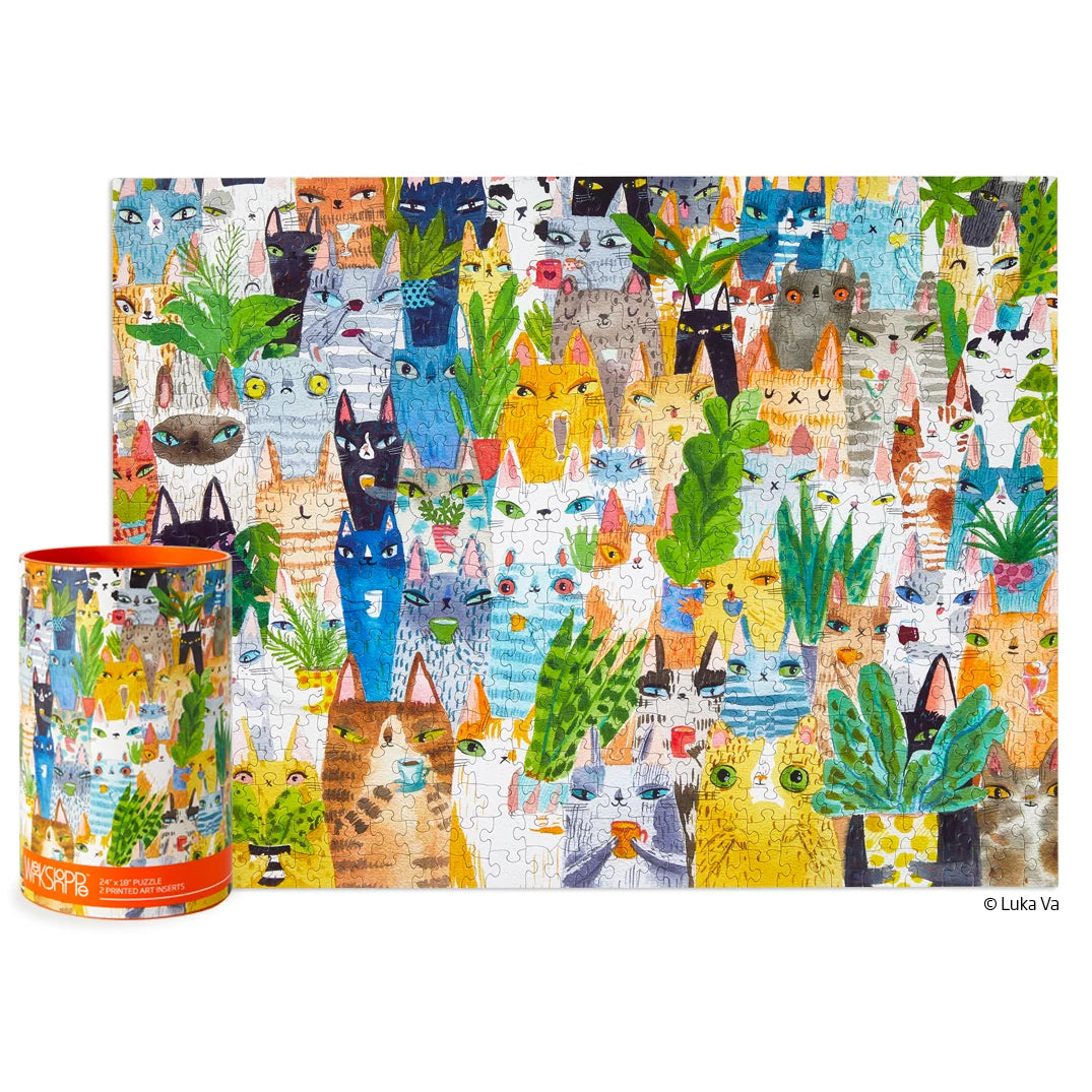 Cat Plant Exchange, 500-piece puzzle, WerkShoppe