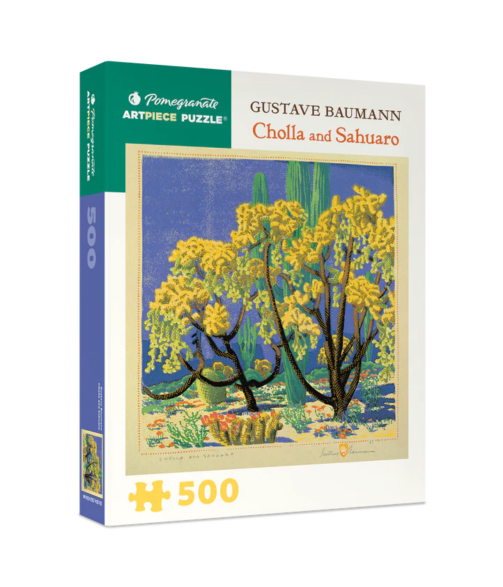 Cholla and Sahuaro - Gustave Baumann, 500-piece puzzle, Pomegranate