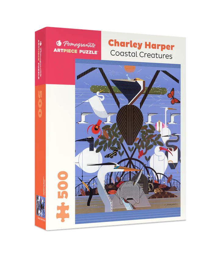 Coastal Creatures - Charley Harper, 500-piece puzzle, Pomegranate