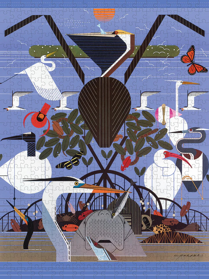 Coastal Creatures - Charley Harper, 500-piece puzzle, Pomegranate