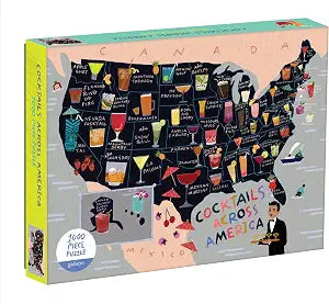 Cocktails Across America, 1000-piece puzzle, Galison