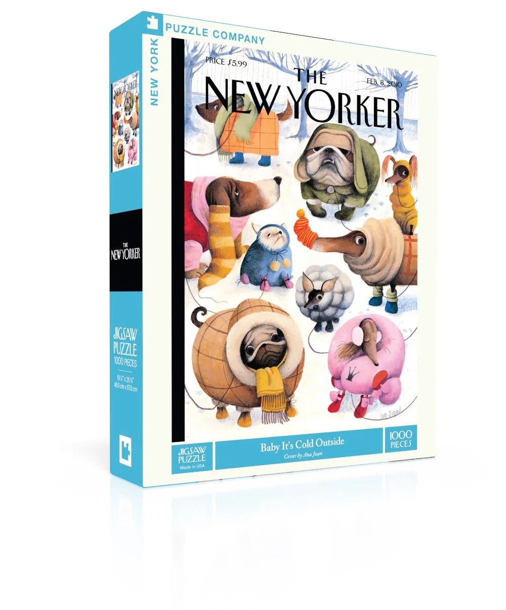 Baby It's Cold Outside - New Yorker cover, 1000-piece puzzle, New York Puzzle Company