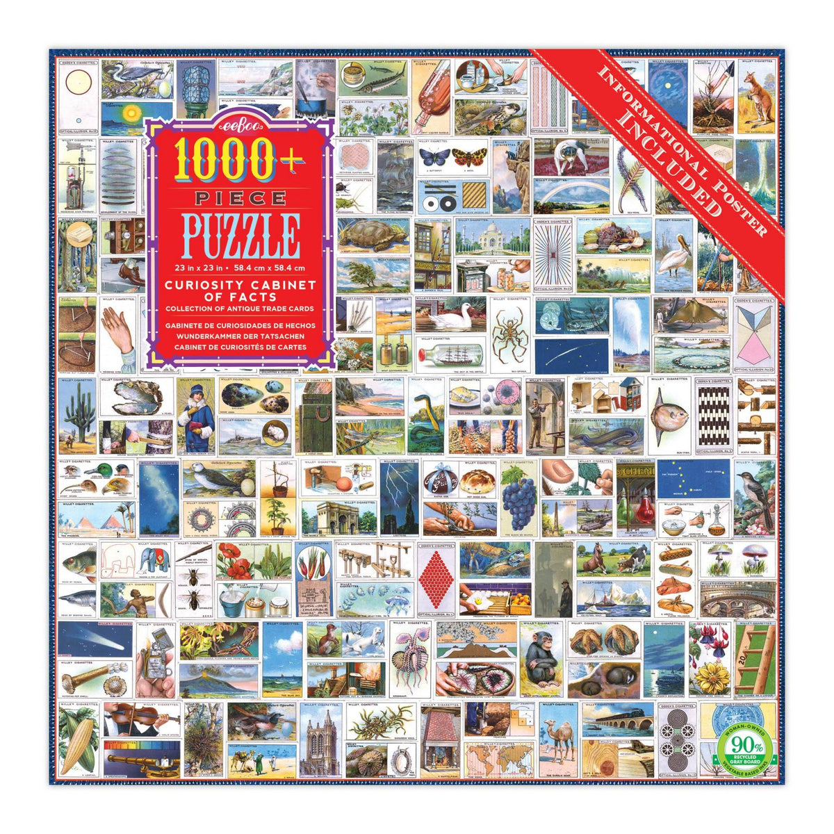 Curiosity Cabinet of Facts, 1000-piece puzzle, eeBoo