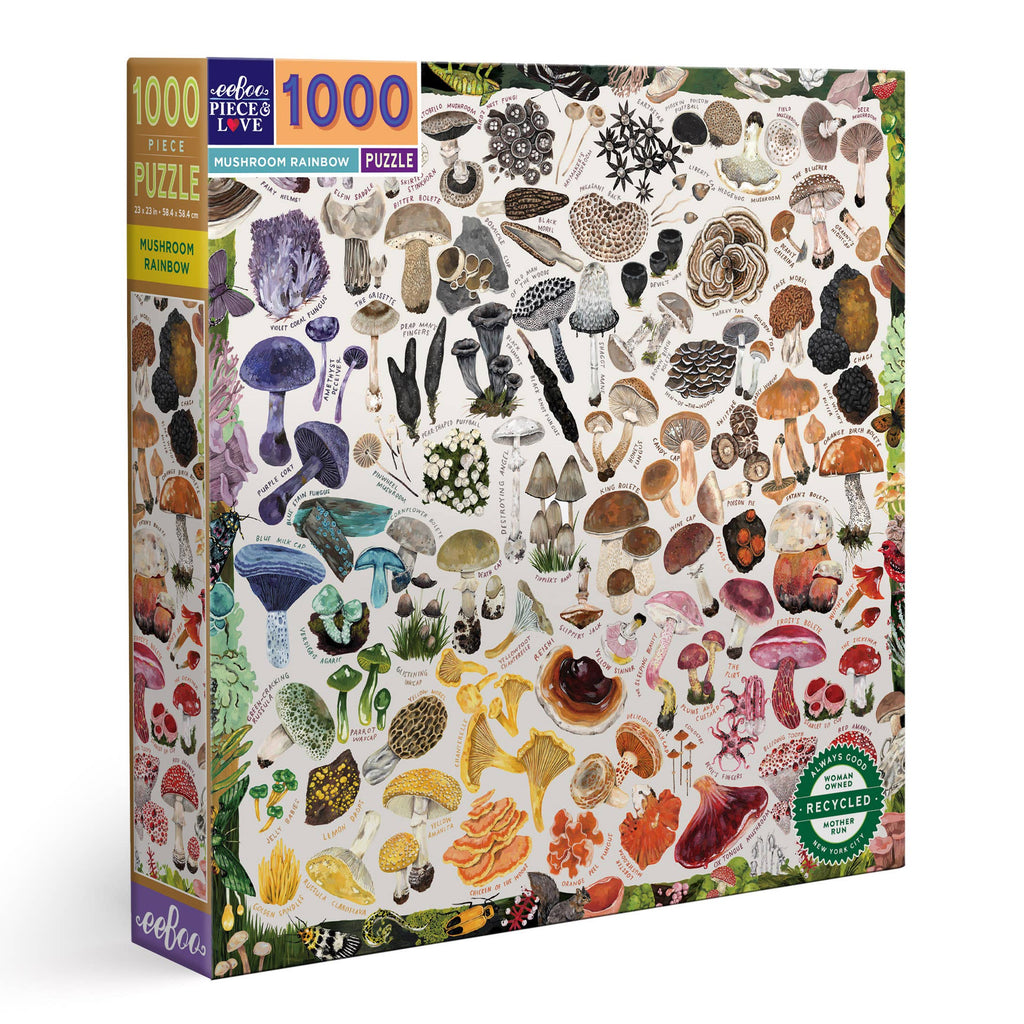 Mushroom Rainbow, 1000-piece puzzle, eeBoo