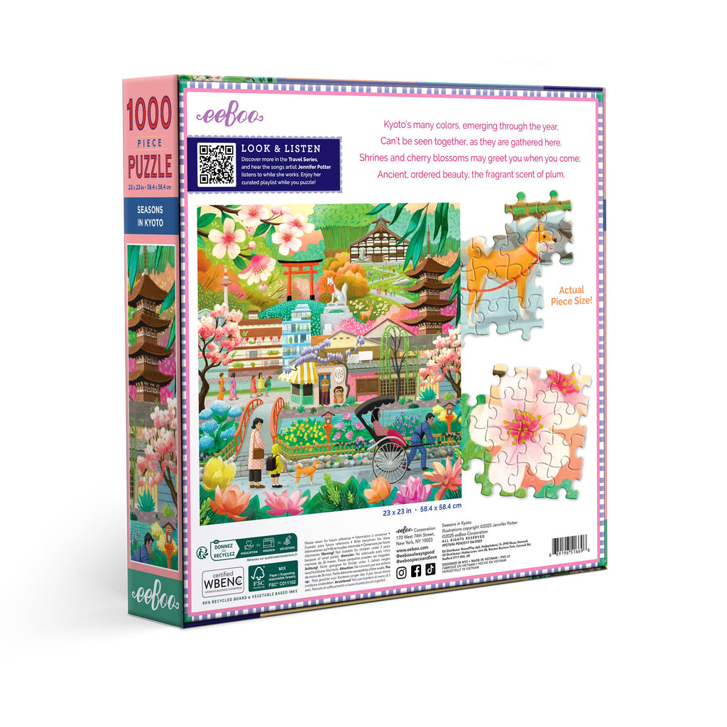 Seasons in Kyoto, 1000-piece puzzle, eeBoo