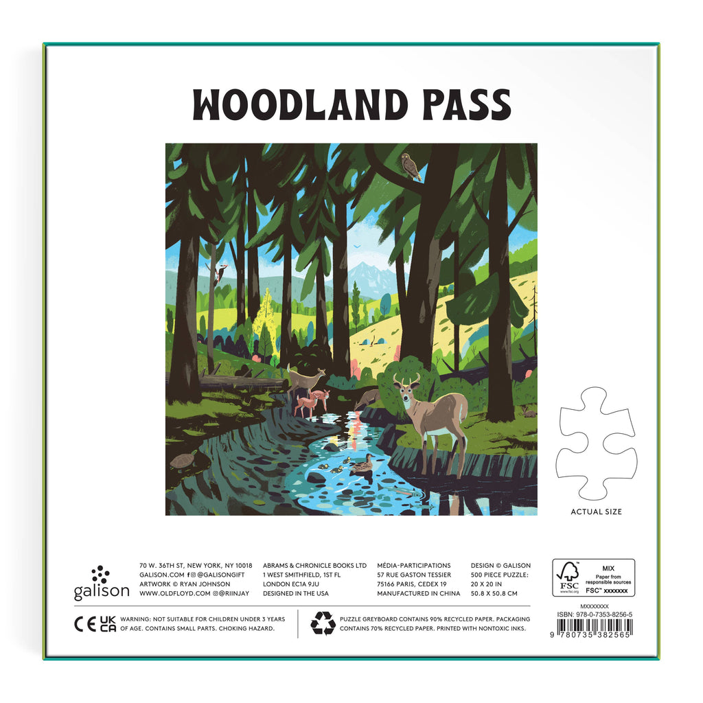Woodland Pass, 500-piece puzzle, Galison