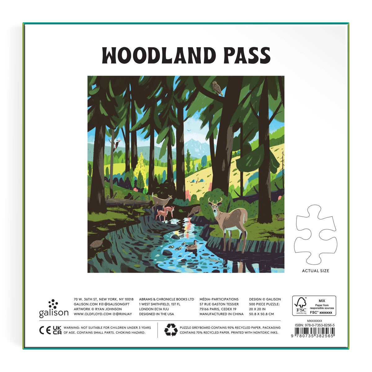 Woodland Pass, 500-piece puzzle, Galison