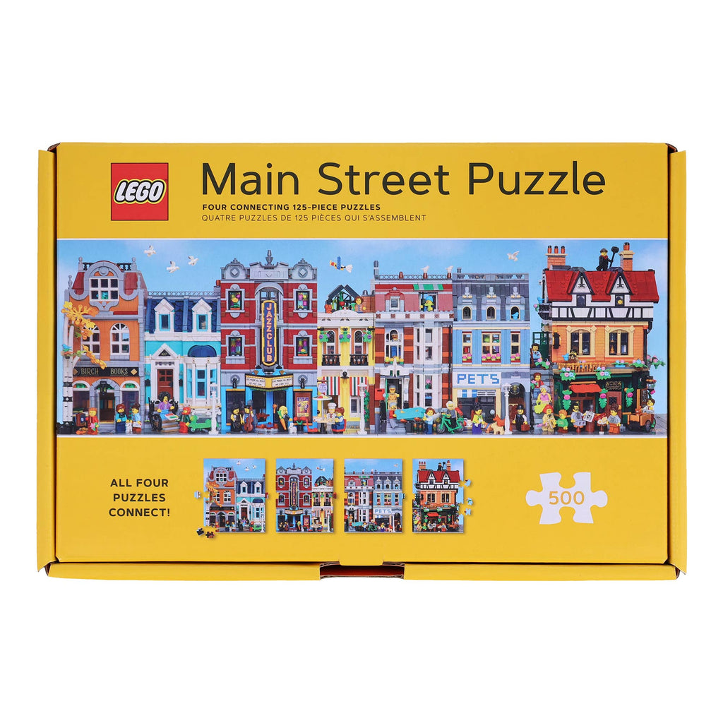 LEGO Main Street, 4 x 125-piece puzzles, Chronicle Books