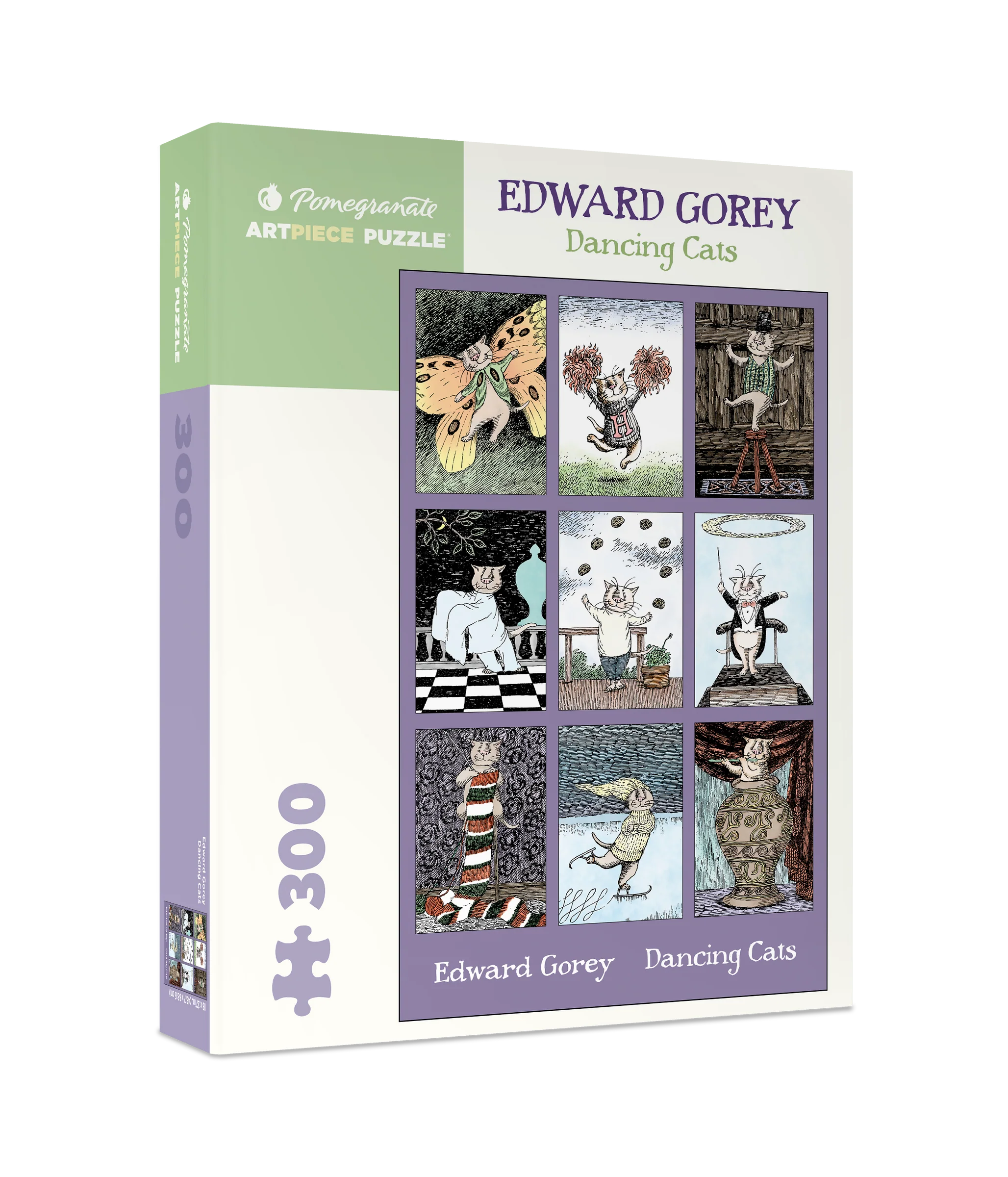 Dancing Cats - Edward Gorey, 300-piece puzzle, Pomegranate