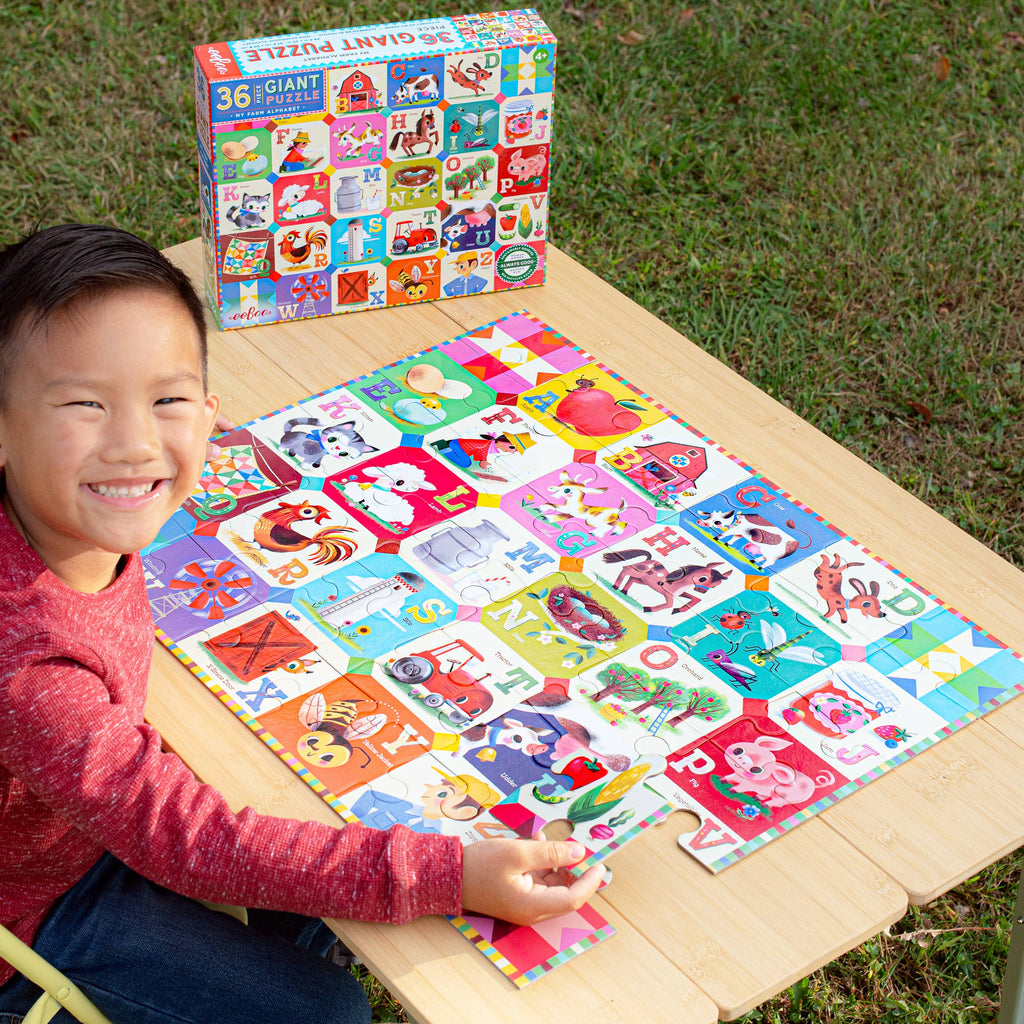 My Farm Alphabet, 36-piece kids' puzzle, eeBoo